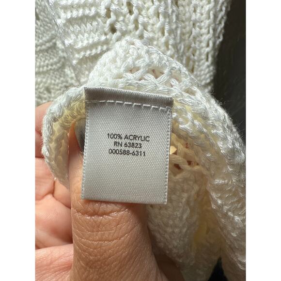 CJ Banks knit fringe open sweater cardigan womens 2X cottagecore fairy boho - Picture 4 of 8